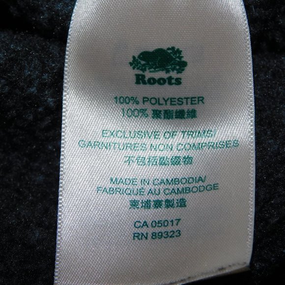 ROOTS Mens M Gray Salt & Pepper 1/4 Zip Fleece Lined Pullover Sweater Spellout - Picture 4 of 13